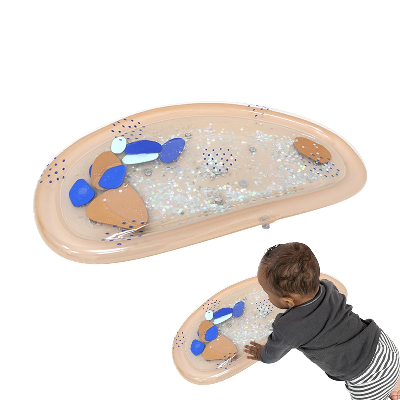 Tummy Time Water Mat, Water Play Mat for Kids, Waters Play Mats for Boys and Girls, Inflatable Tummy Time Waters Plays Mats, Early Development Activity Plays Center