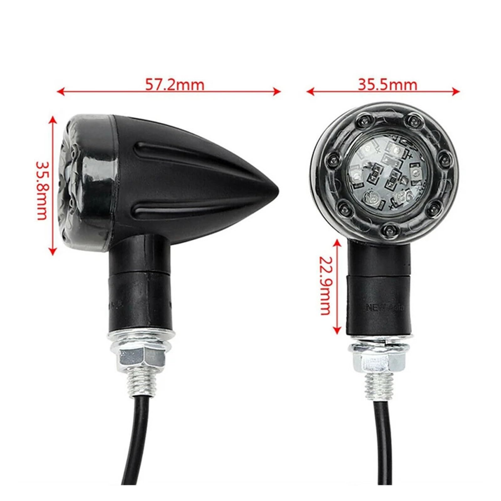 Clignotant de Course Frein à LED Moto 4 pièces Clignotant