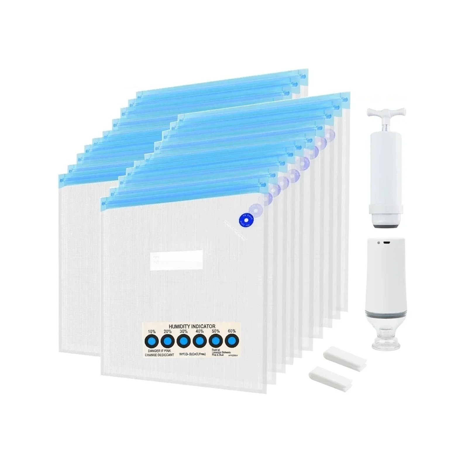 ChuFort 3D-Filament-Vakuum-Aufbewahrungsbeutel, feuchtigkeitsbeständiger Trockenbeutel, PLA, ABS, PETG | 10 Bag 1 USB Pump