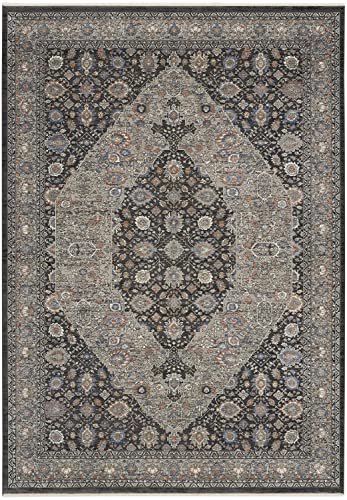 Nourison Starry Nights Persian Grey/Blue 8'6" x 11'6" Area -Rug, Easy -Cleaning, Non Shedding, Bed Room, Living Room, Dining Room, Kitchen (9x12) Nourison Starry Nights Persian Grey/Blue 8'6" x 11'6" Area -Rug, Easy -Cleaning, Non Shedding, Bed Room, Living Room, Dining Room, Kitchen (9x12)