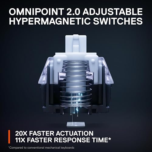 SteelSeries Clavier HyperMagnetic gaming Apex Pro TKL - Clavier le plus rapide - Actionnement ajustable - Format sans pavé numérique adapté à l’esport - RVB - USB-C - Édition 2023 - Allemand QWERTZ - 4