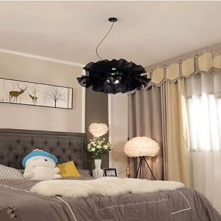 YSAS żyrandole w stylu skandynawskim, ciepła i romantyczna sypialnia pojedyncza lampa czołowa, osobowość twórcza oświetlenie restauracyjne, żyrandol z tkaniny Led, źródło światła E27-60 30cm Nice