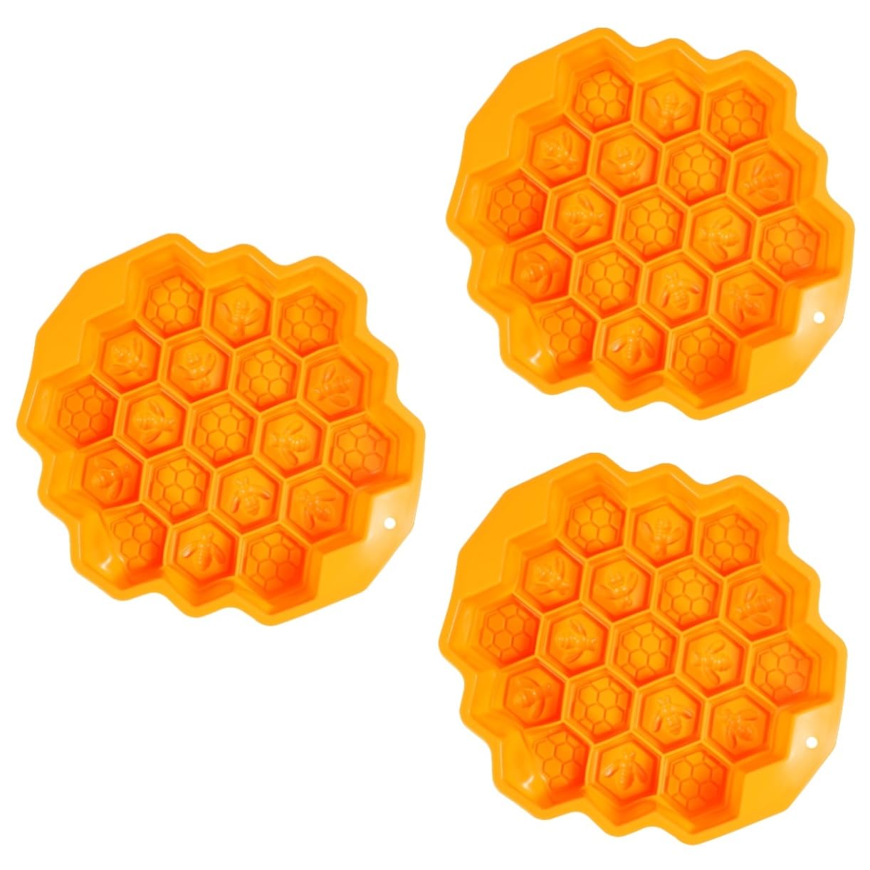 COHEALI 3pezzi Stampo Per Torte Silicone Forma Di Favo Attrezzo Da Cucina Per Dolci Facile Da Pulire Resistente e Non Appiccicoso Per Uso Domestico e Professionale
