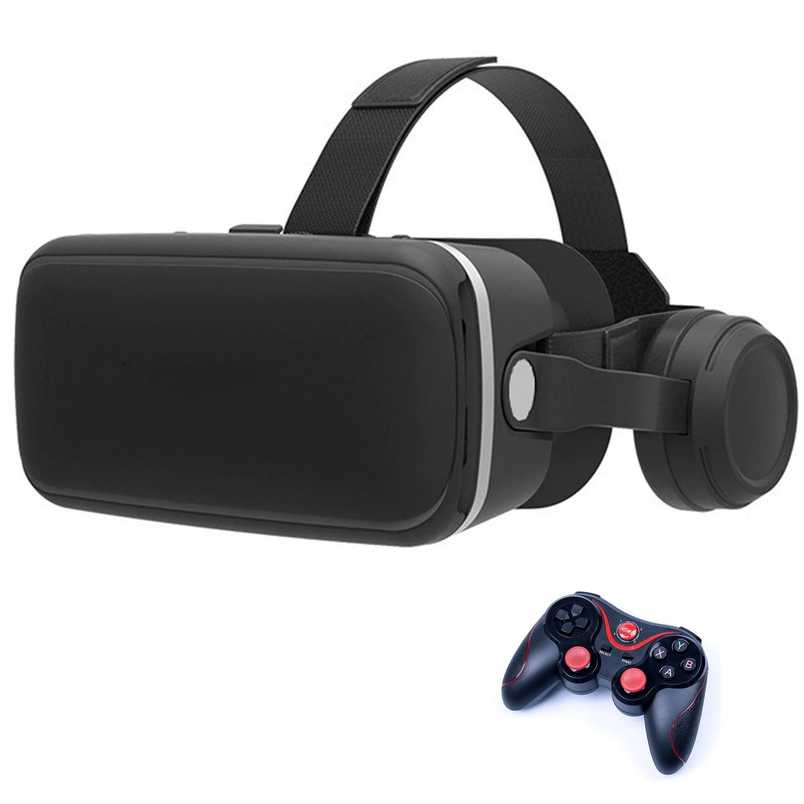 VR Brille, 3D Virtual Reality Headset Mit HD-Anti-Blaulicht-Linsen, VR Glasses Augenschutz Brille PC Unterhaltung, für iPhone Samsung Android 4,7–7,2 Zoll(E)