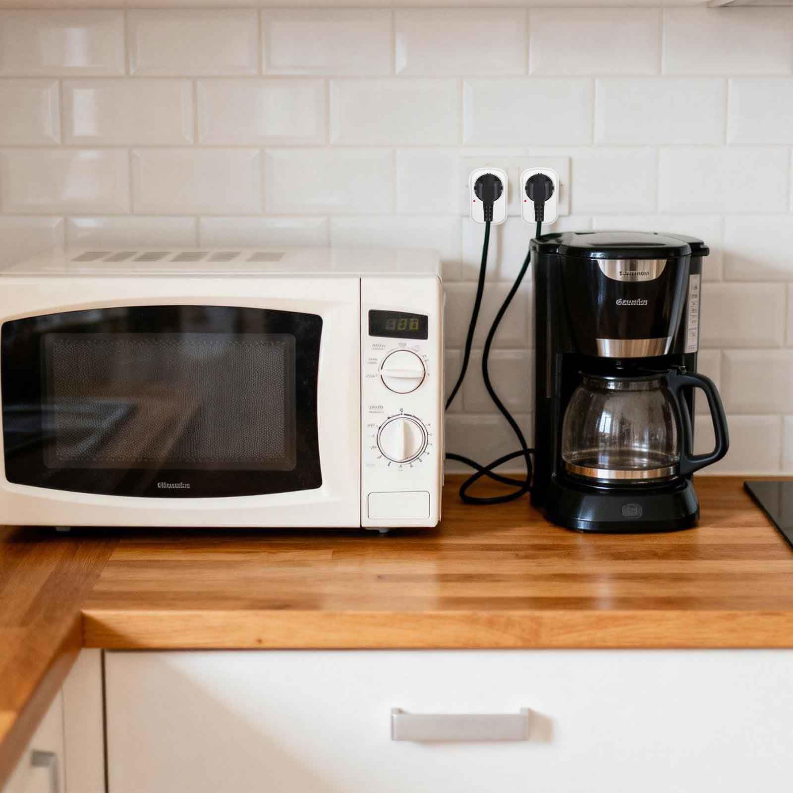 Funksteckdosen mit Fernbedienung,NineLeaf 4 Pack Steckdose mit Fernbedienung，15A/1500W Fernbedienbare Steckdose für Haushaltsgeräte & Weihnachtsdekoration 100m Reichweite, weiß