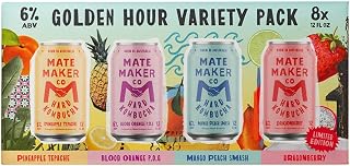 Mate Maker Co Golden Hour Hard Kombucha Variety 8Pk Cans, 12 Fz