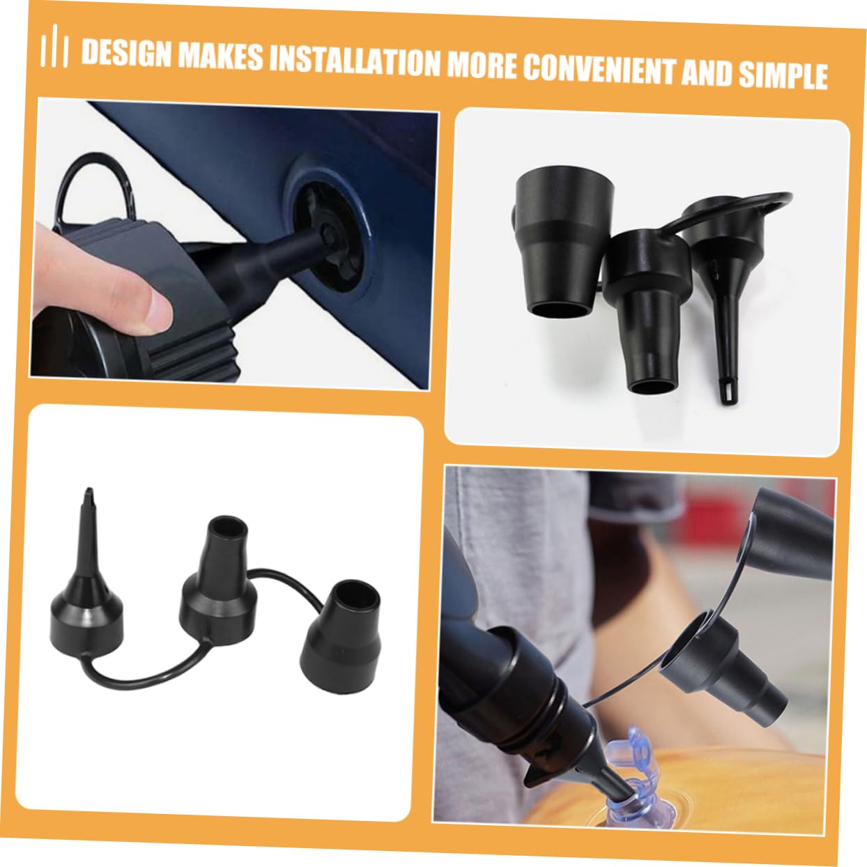 INOOMP 10sets Inflatable Pump Nozzles for Air Mattress Lightweight Design Compatible Various and Types of Inflatables