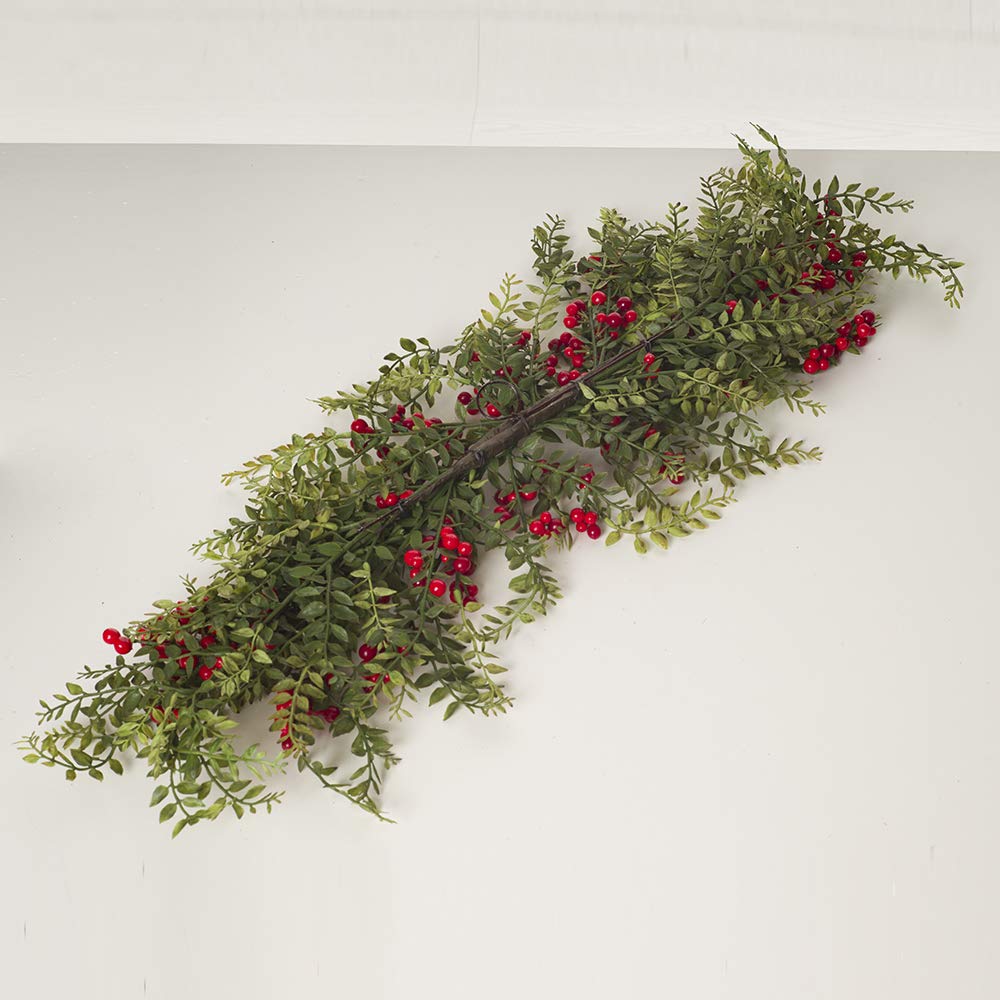 Express Flor Artificial Garland, Plastic Metal, Green, 80 cm - Image 3