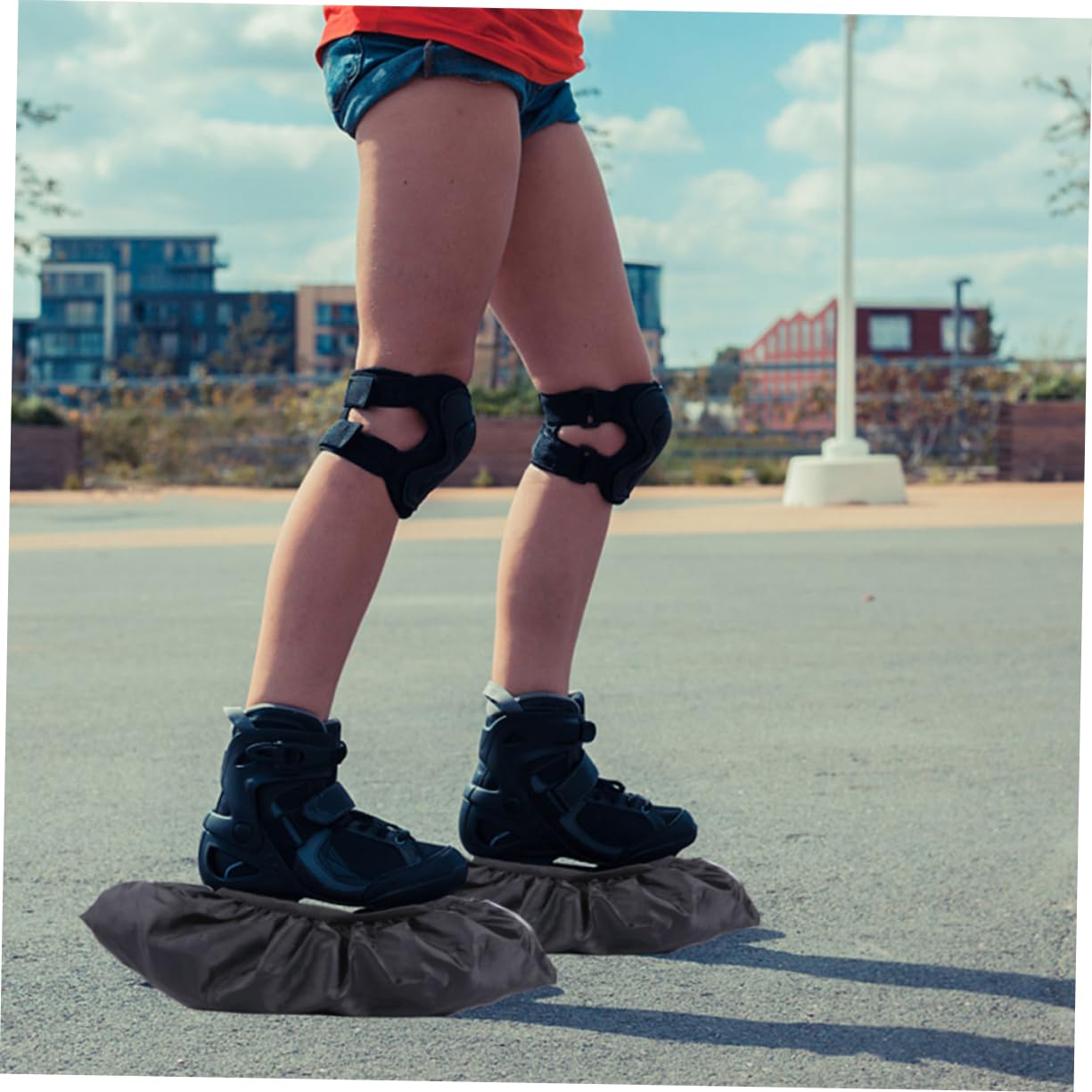 ifundom Cubiertas Elásticas para Hielo De Fundas De Cuchillas Accesorios Antideslizantes para Patinaje Mantiene Cuchillas Secas Y Previene Oxidación