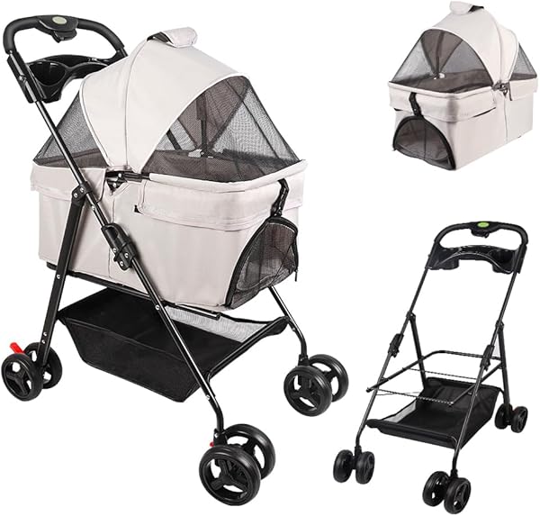 OHMG Poussette Chien 3 en 1 Pliable