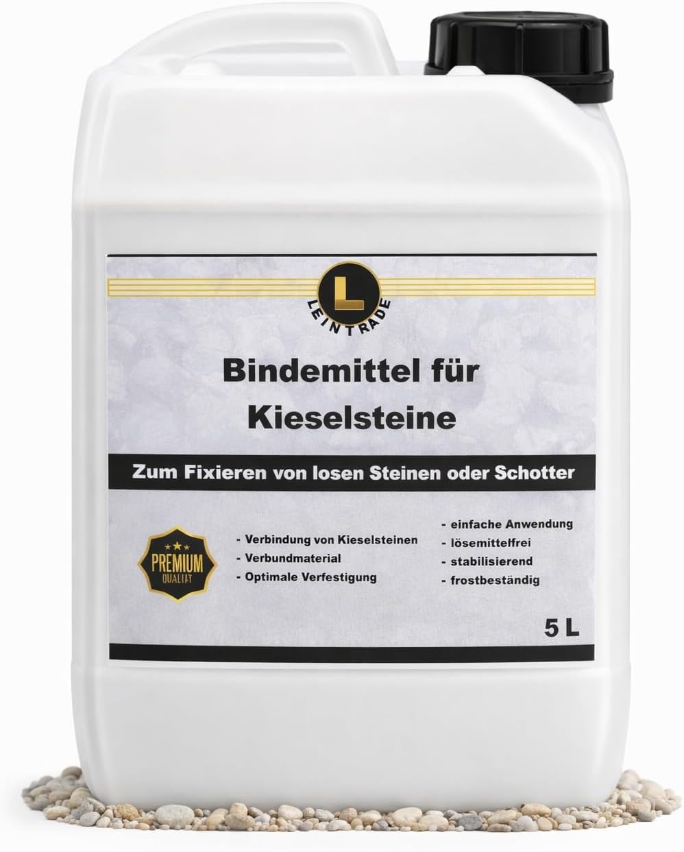 gravel binder/gravel strengthener 5l binding agent for connecting pebbles or gravel of all types in a 5l canister.