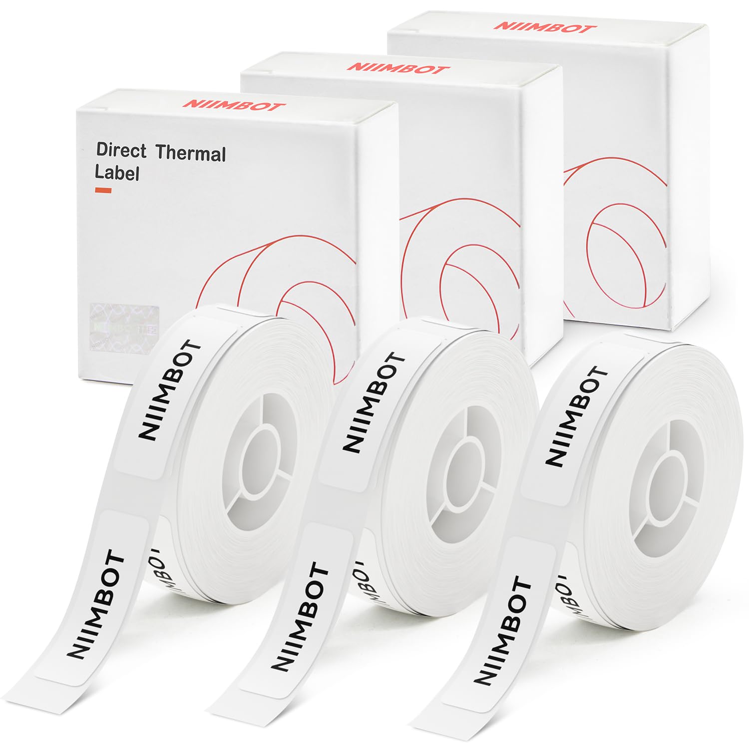 NiiMbot D11 Label Tape (480 Pieces) Adapted Label Print Paper,Office Labeling Tape Replacement (White,0.47 x 1.57 Inch)