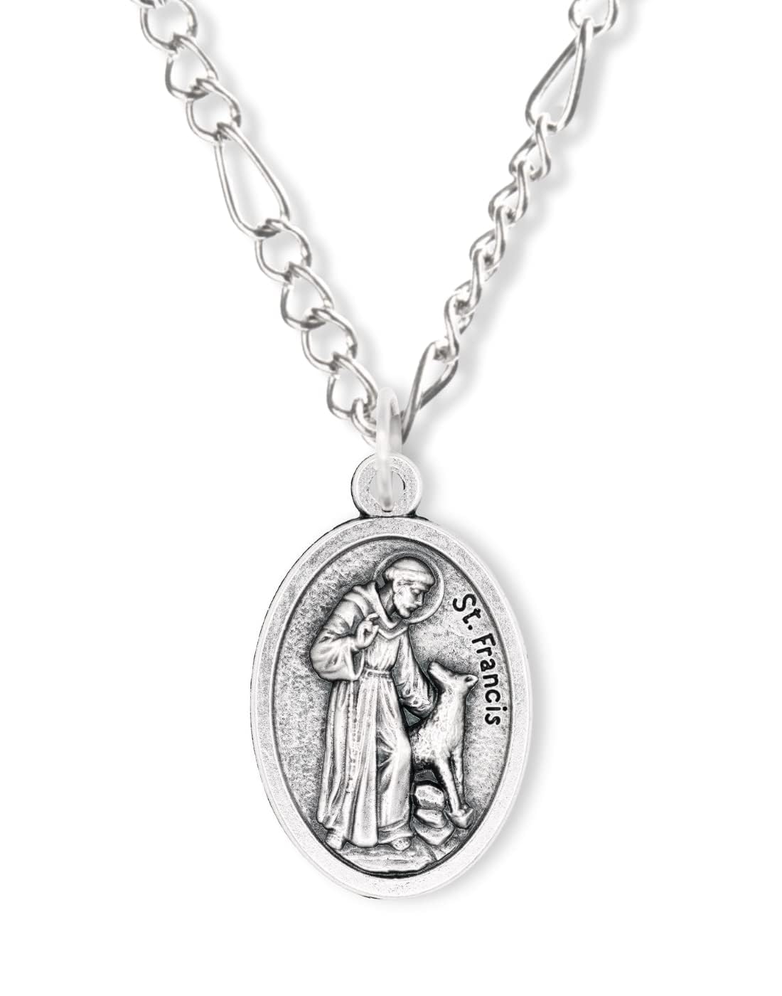 Confezione da 25 – Ciondolo San Francesco d'Assisi Benedici e Proteggi il mio animale domestico – 2,5 cm Medaglietta in argento ossidato San Francesco piccola per benedizione degli animali domestici