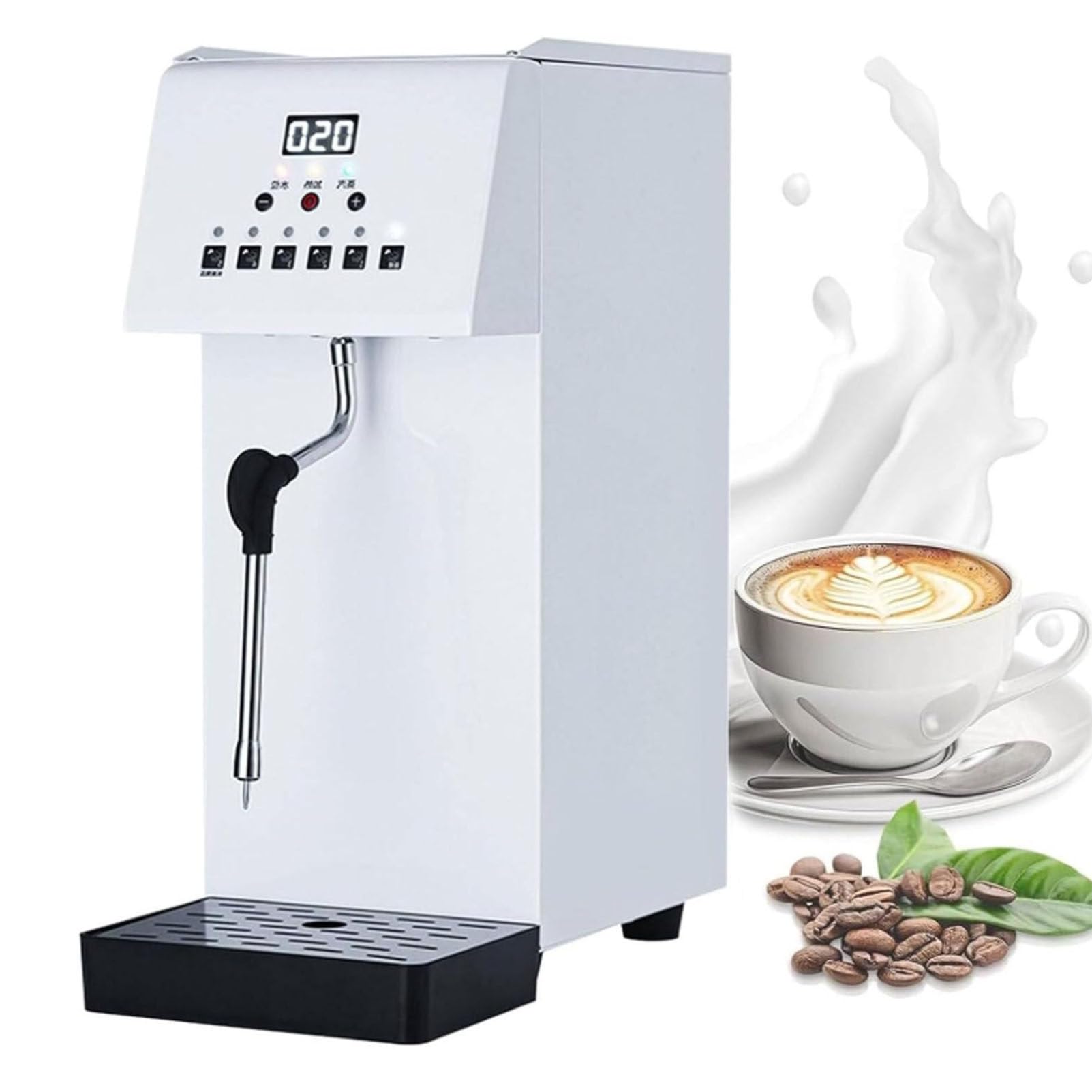 Espumador de leche, comercial multiusos, de acero inoxidable, para café expreso, té, cafeterías, postres, hoteles, leche.