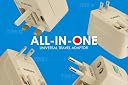 Hawk International Travel Adapter Suitable for All Countries, with Surge Protector, Off White Colour, Universal Multi-Plug, Model: Impulse gallery image