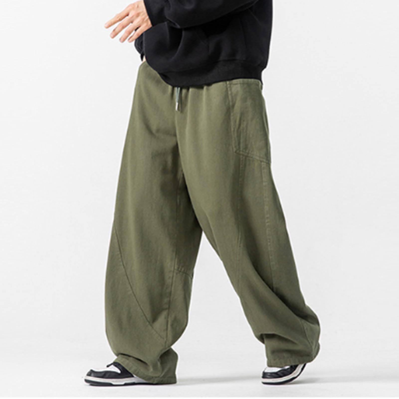 Pantaloni Uomo Casual da Lavoro retrò Giapponesi di Grandi Dimensioni, Nuovi a Gamba Larga, Coppia, Autunnali e Eleganti