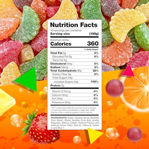 Dulces Jelly Fruit Slices 2.2 lb Bolsa miniatura 2