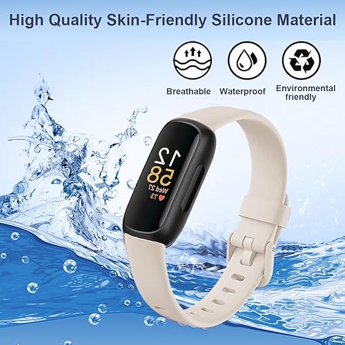 Miniatura 2 de Baaletc Compatible con Fitbit Inspire 3 bandas para hombres y mujeres, pulsera deportiva de silicona suave para Inspire 3, S y grande