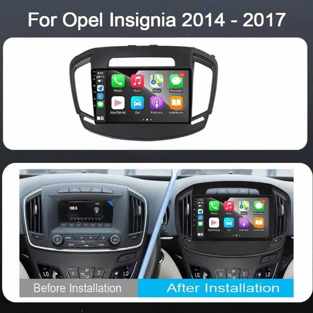 Touchscreen Auto Radio per Opel Insignia 2014-2017 Wireless Carplay Android Auto Stereo Bluetooth Ips con Pantalla Táctil con Gps Navigatore/Swc/Mirror, 4 Nucleo 4G+64G