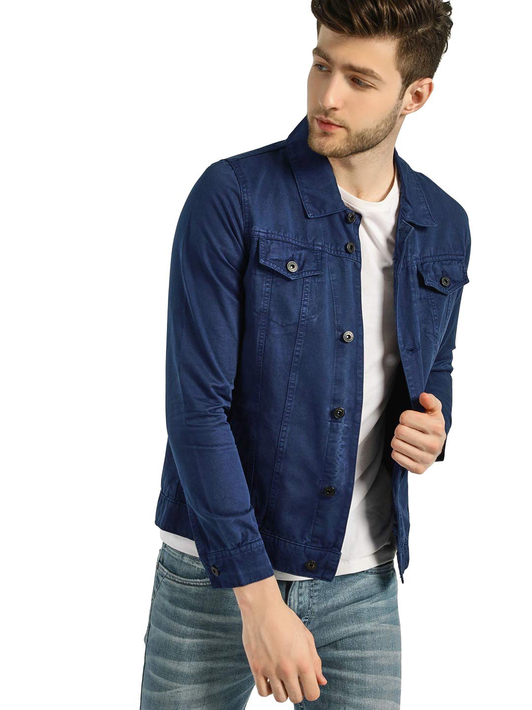 KLIZEN Blue cotton plain jacket