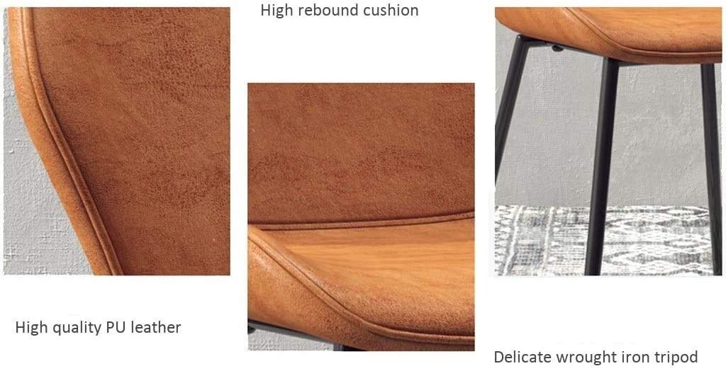 Set di 6 sedie da pranzo scandinave con schienale in poliuretano e gambe in metallo, per soggiorno, cucina, ufficio, salotto, caffetteria, eleganti e confortevoli