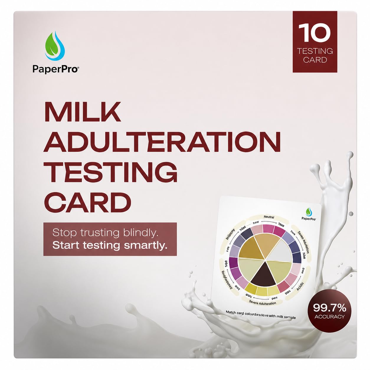 PaperPro Featured on Shark Tank India | Pack of 10 Kits | 99.7% Accurate | Instant Milk Adulteration Detection for Home & Dairy Use | Detect Urea, Starch, Detergent & Synthetic Milk | No Lab Required-picture-12