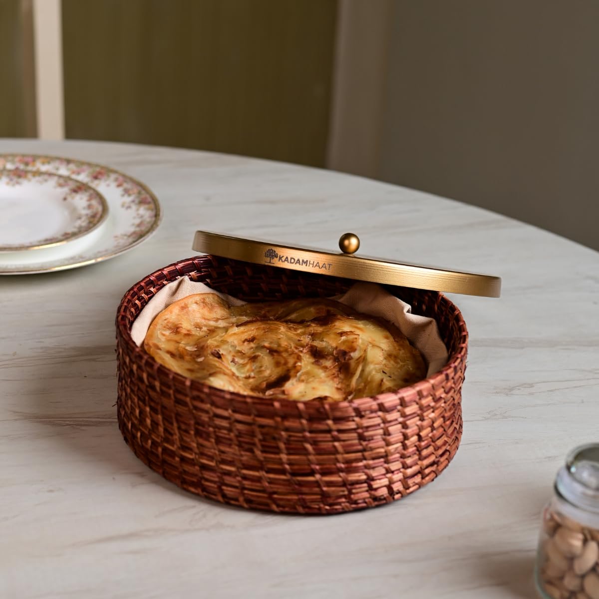 Handmade Sikki Roti Box - Natural & Rustic -8