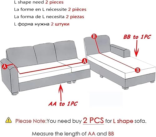 Miniatura 5 de Fundas mágicas para sofá, clásicas, universales, resistentes al desgaste, fundas de sofá de alta elasticidad, antideslizantes, de elastano en forma