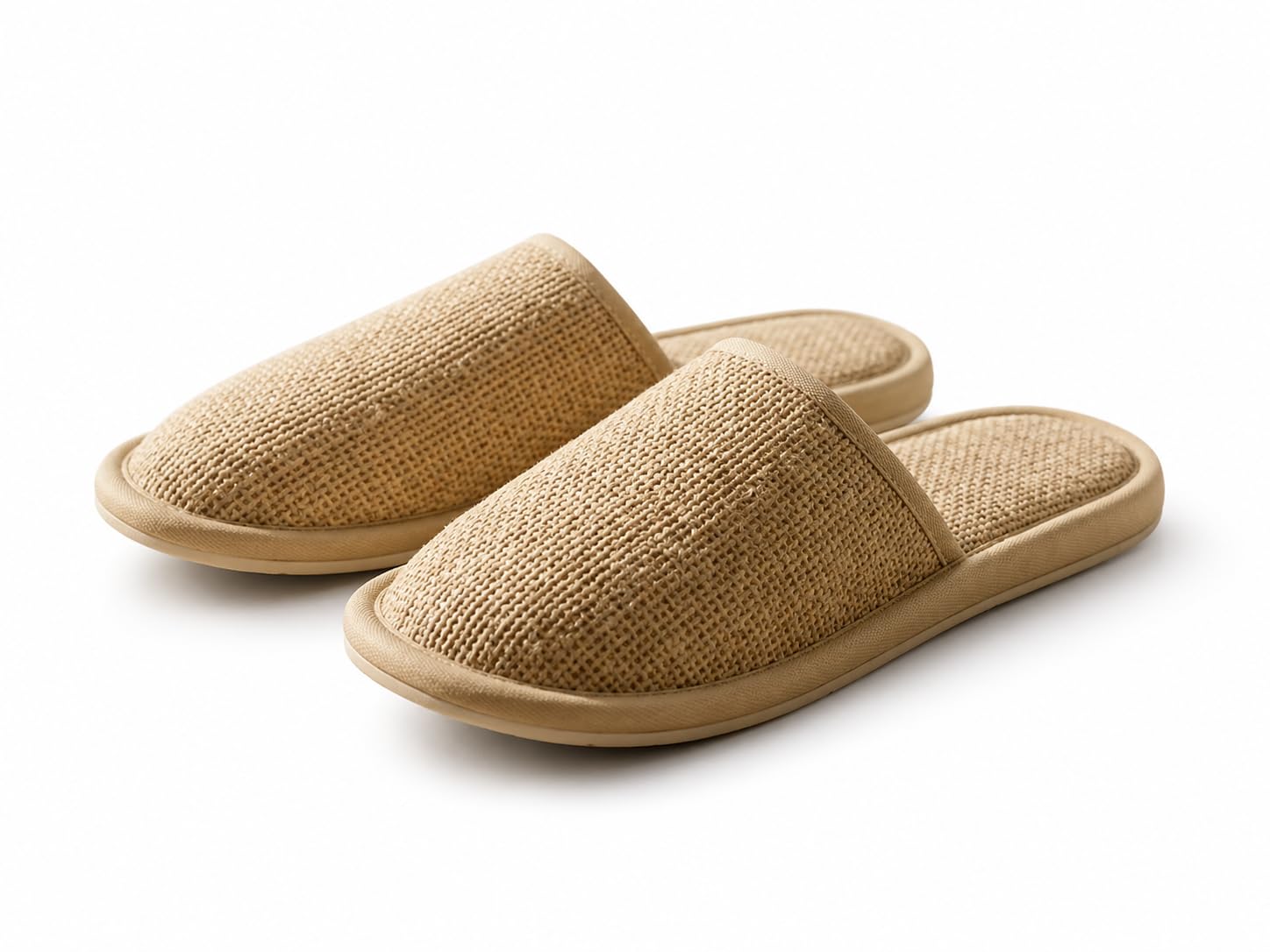 Unisex Home Slippers Soft Comfortable Anti-Skid House Slippers | Lightweight Breathable Linen Indoor Slippers for Men Women | Daily Use Bedroom Bathroom Spa Flip Flops Cushion Sole (Beige)-image-39