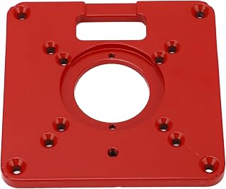 Router Table Insert Plate, Aluminum Alloy Woodworking Router Table Insert Plate, Dual Scales, Premium Material, Higher Working Efficiency with Light Weight, Compact Size, Red