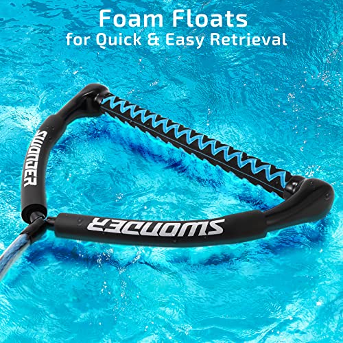 Swonder ウェイクボードロープ 4セクション ハンドル付き