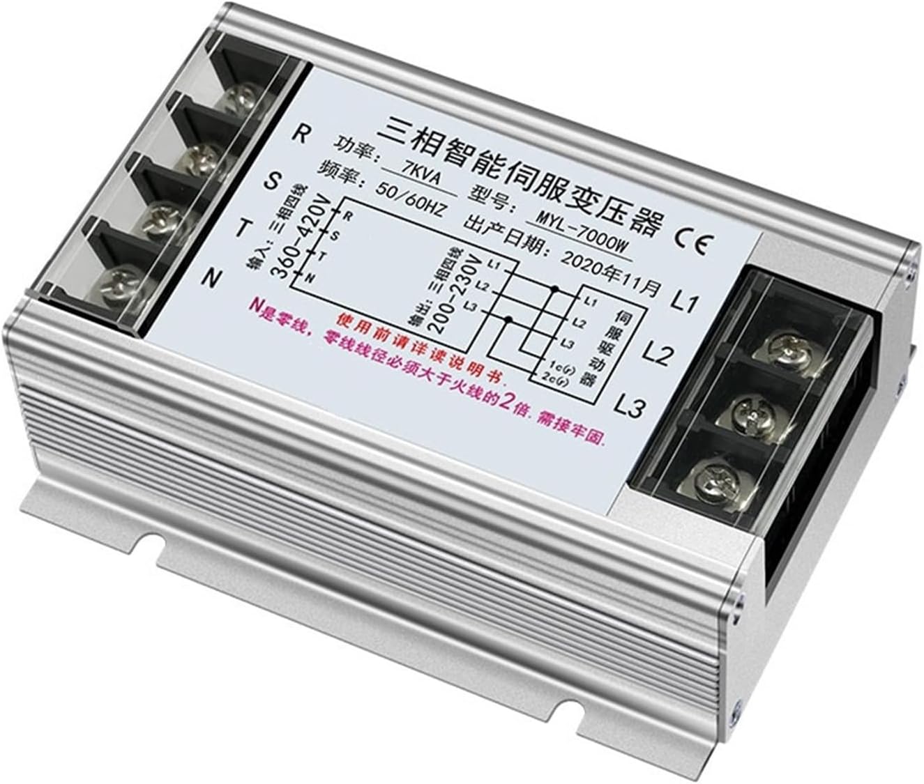 Three-Phase Intelligent Electronic servo Isolation Transformer 7KVA380 Transformer 220 MYL-7000W