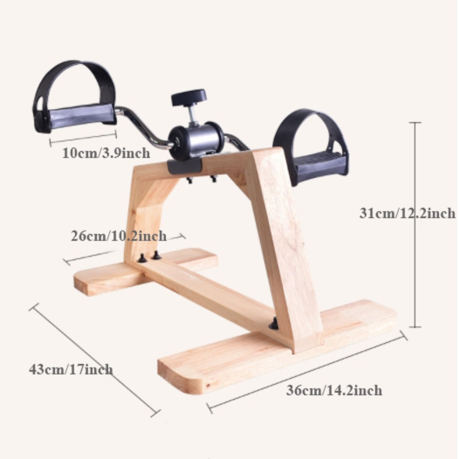 Pedaltrainer Unter Dem Schreibtisch, Fahrrad Mini-FußTrainer, Verstellbarer Widerstand, Leise für Zuhause, Fitness, Fitnessstudio, Workout, Beine, Arme