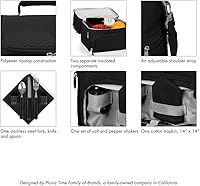 Vista 7 de NHL St Louis Blues Pranzo - Lonchera aislada con juego de picnic - Bolsa térmica para el almuerzo