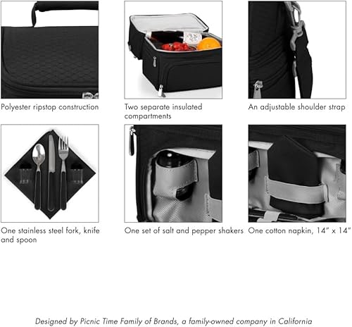 Miniatura 8 de Porta alimentos aislado NCAA Pranzo, negro