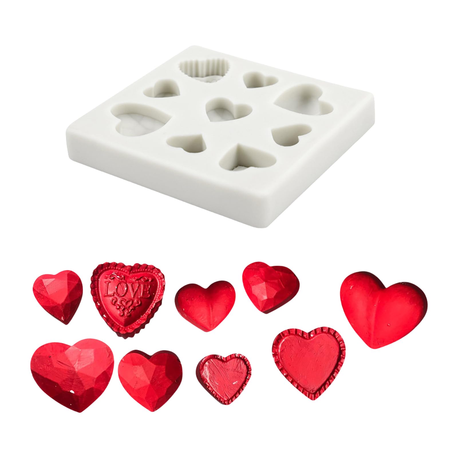 MICFENY Multi Cavity Silicone Bakewares Heart Shaped for Chocolate Cake Fondant Candy Baking Tool Kitchen Accessories