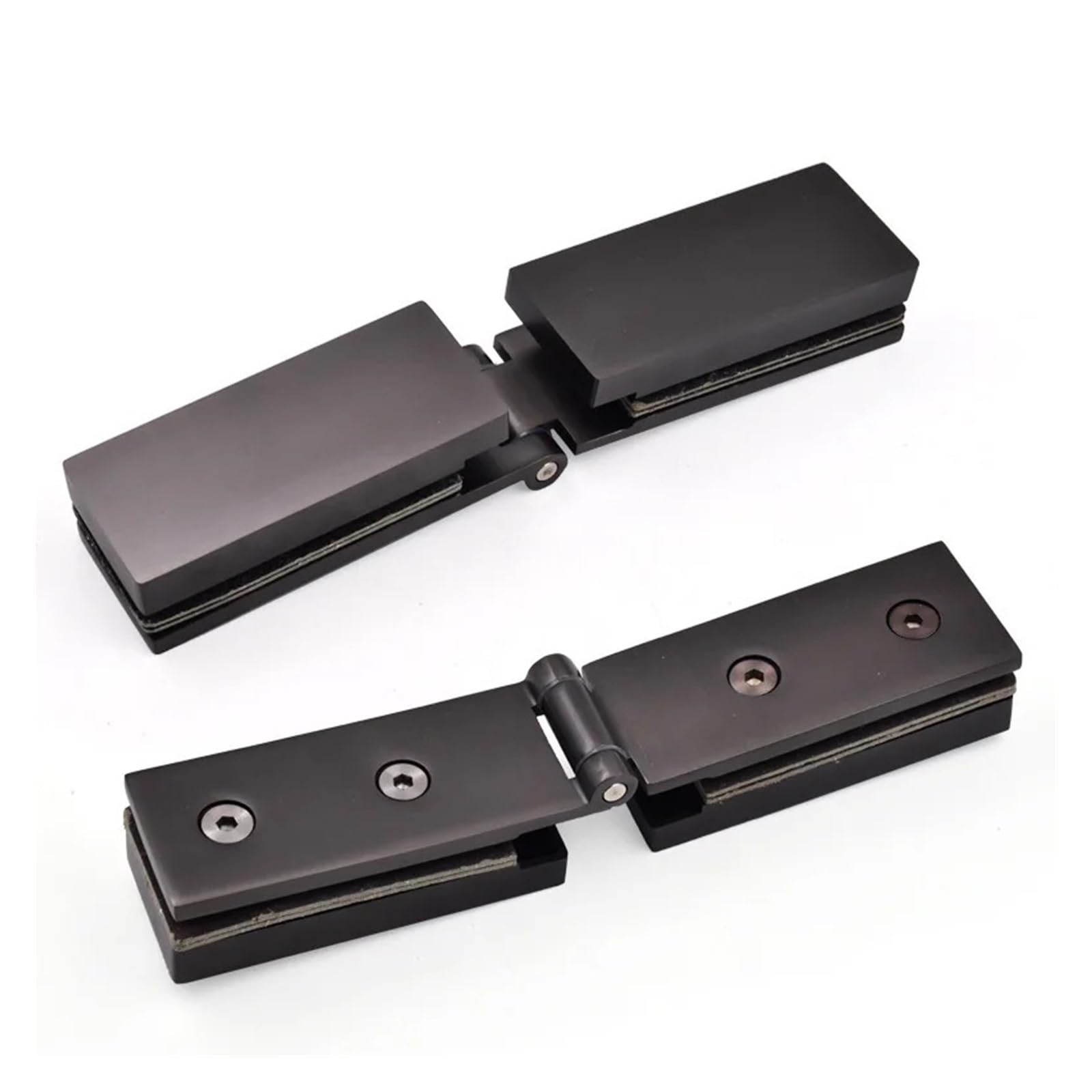 Bisagras para mamparas de ducha, Bisagras de puerta cristal acero inoxidable multicolores 90 y 180 grados for mampara ducha baño(Silver-180 Degree)