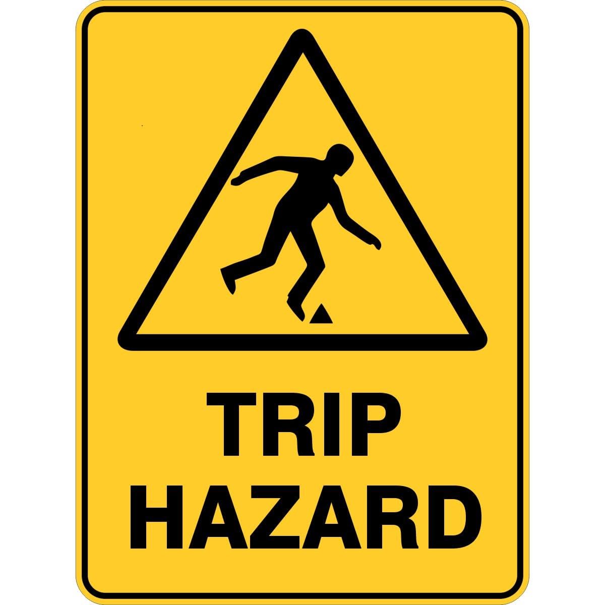 TRIP HAZARD Warning Signs Metal Tin Sign 8 x 12 inch for Industrial & Commercial