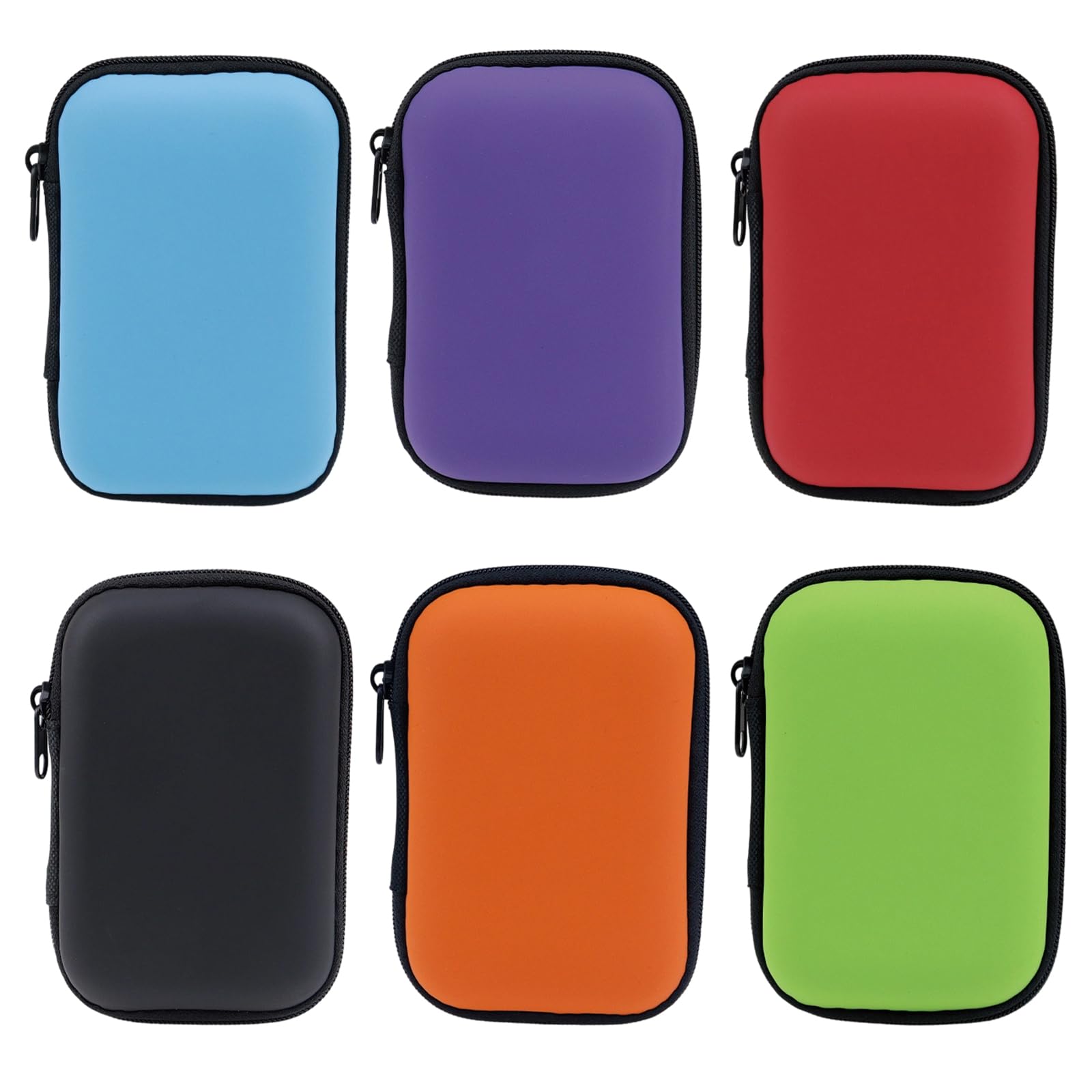 YcsRnn 6Pcs Playing Card Box Set, Card Storage Case for Travel and Outdoor Activities, Playing Cards Case with Zipper Closure, Card Game Case for Organisation