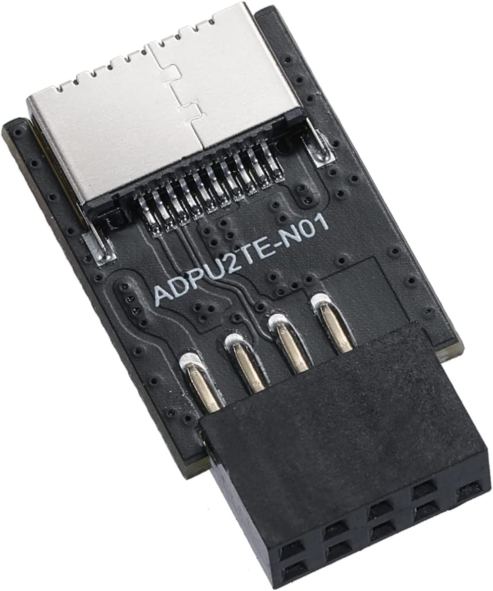 MZHOUUSB 2.0 9PIN Front Panel Socket to Type-E C Front A-Key Plug Extension Adapter for Motherboard - Applies to All Systems that Support USB2.0