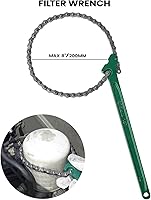 Vista 2 de Llave de cadena resistente de 15 pulgadas para semirremolque, llave inglesa de trinquete ajustable para filtro de aceite para accesorios de tubería