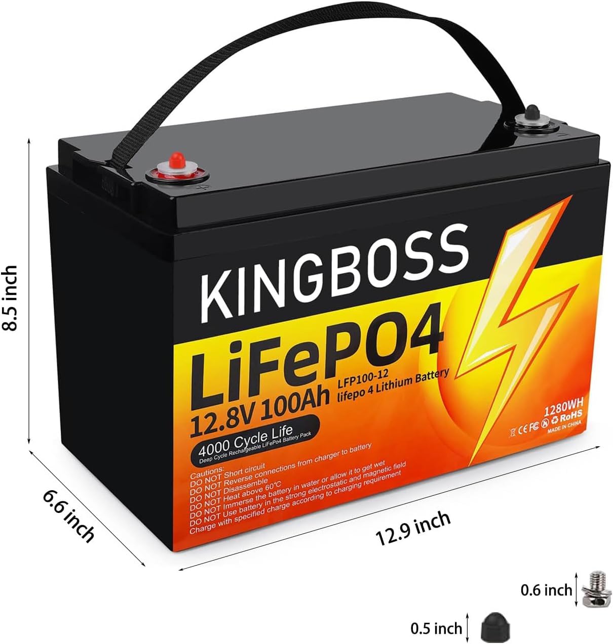 Amazon.com: VEMDIA 12V 100Ah LiFePO4 Lithium Battery, Group 31 Low
