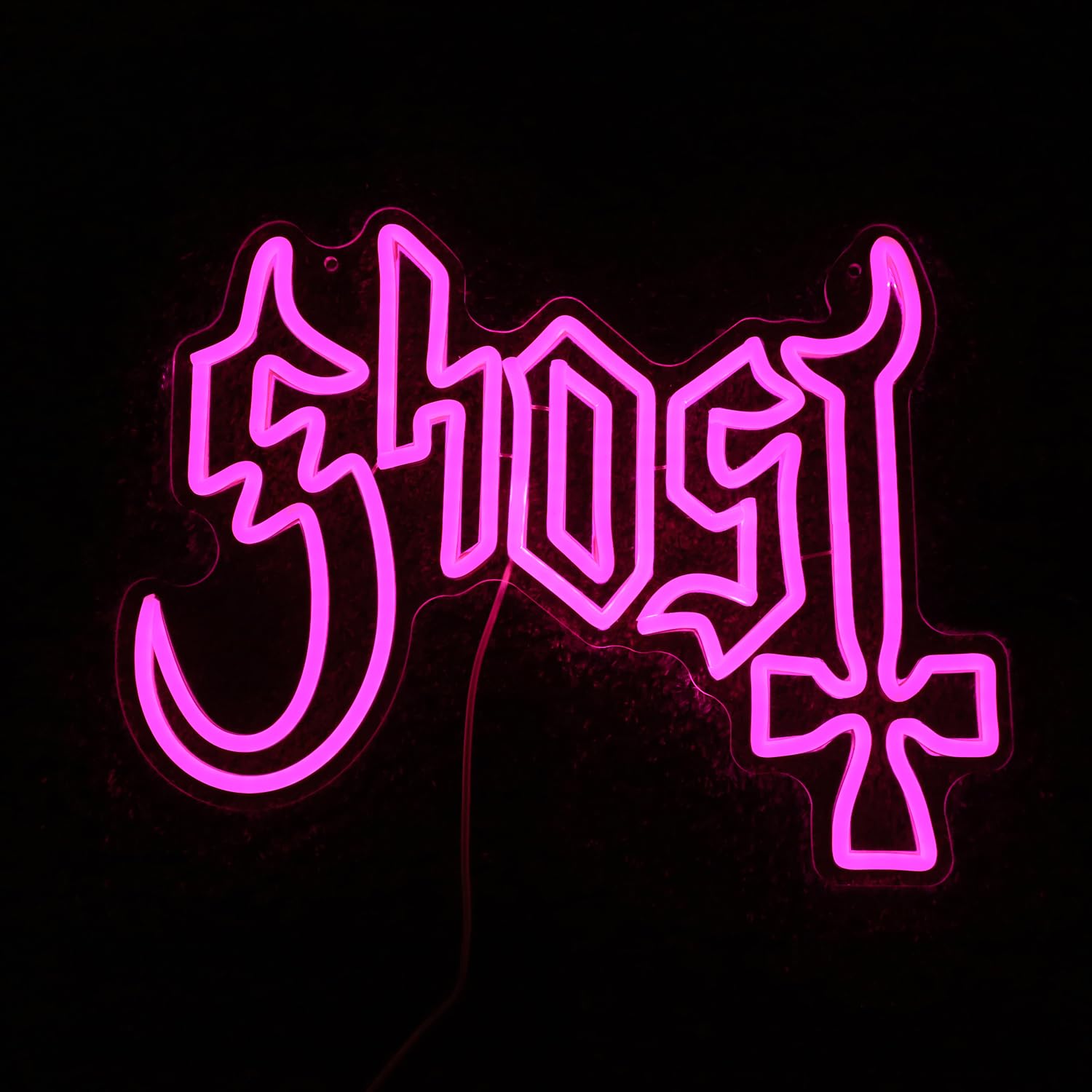 Ghost The Band LED Neon Light Merchandise - Pink Halloween Decor Fan Gift