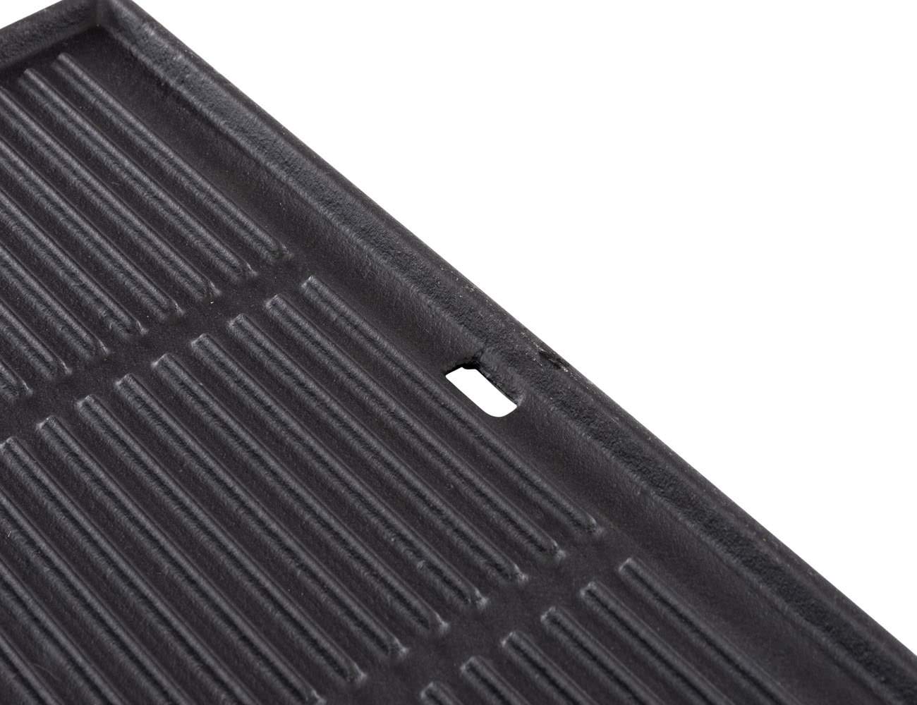 CLP Plancha de Hierro Fundido esmaltado I Plancha Reversible para Barbacoa de Gas, Barbacoa de carbón y Barbacoa eléctrica, Color:Antracita, Tamańo:45.5 x 35 cm