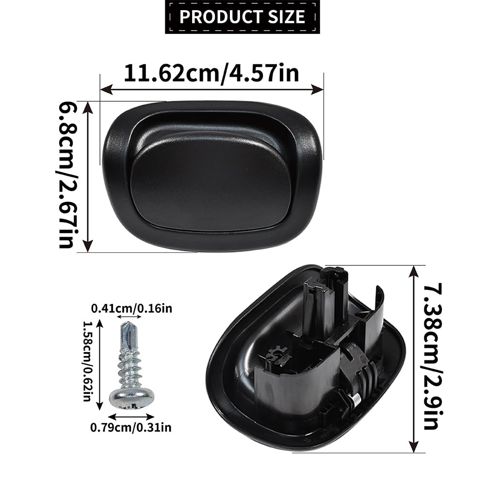 Sitzverstellung Griff Autositz Sitzhebel Rechts Kompatibel mit Fiat 500 320 68132052AA 71740862 71751053 71769001 Schwarz