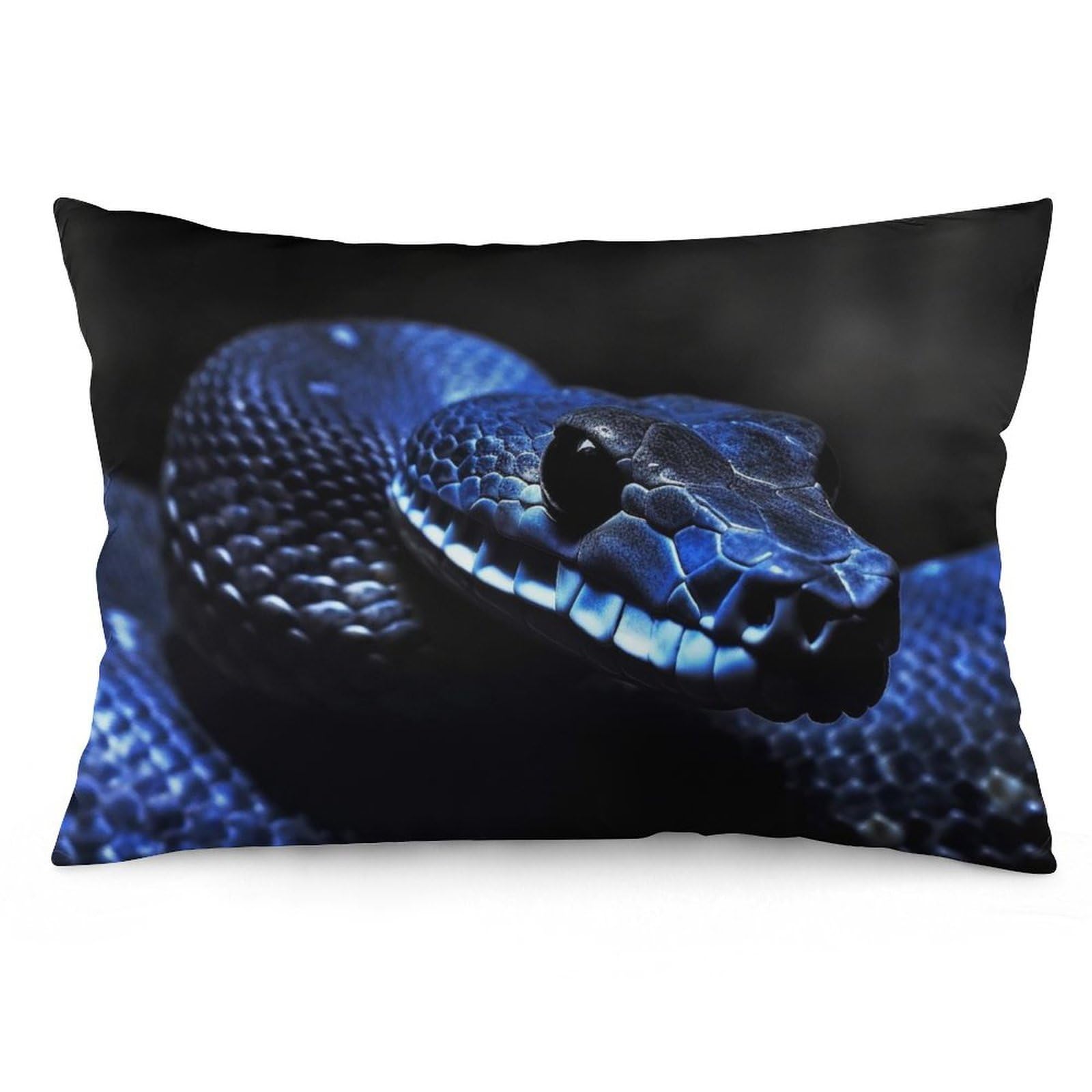 NTVOWPZO 2 Pack Decoration Throw Pillow Covers 20"x30" Pillowcases Covers Blue Snake Pillowcases Modern Farmhouse Home Decor Sofa Cushions Covers for Couch Bed Living Room