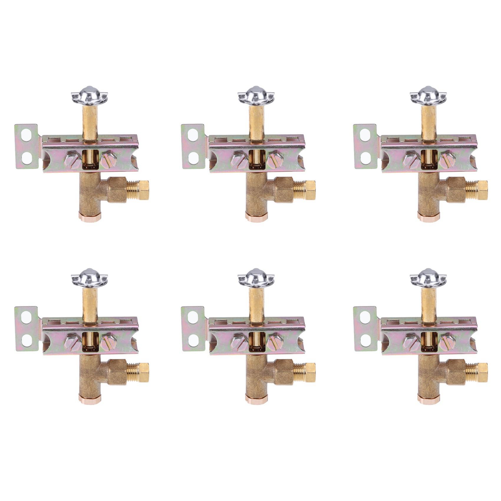 Giwnhvx 6X Pilot Burner One Way Flame Bracket Can Have Natural or LP Gas 3 Hole Propane/Butane Heavy Pilot Assembly