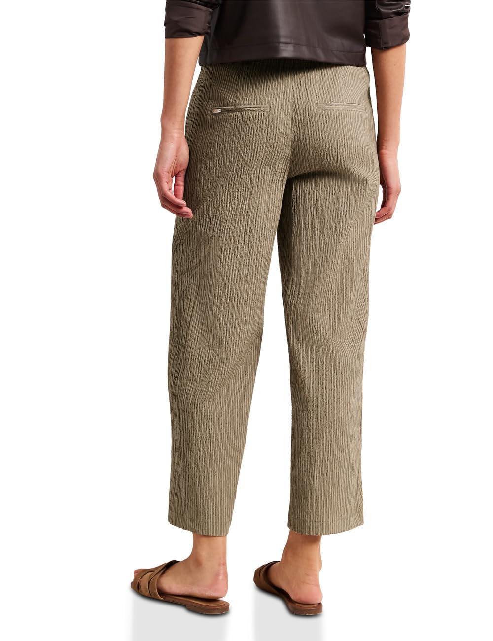 Street One Damen Gestrefite Wide Leg Hose 3817737