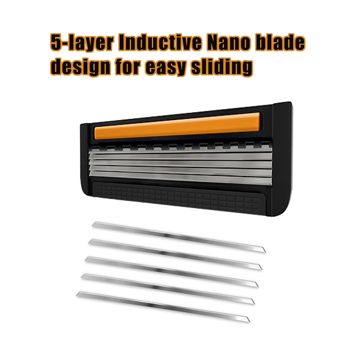 24PCS Razor Blades, 5-Layer Replacement Blades with Protective Fins for Men — view 4