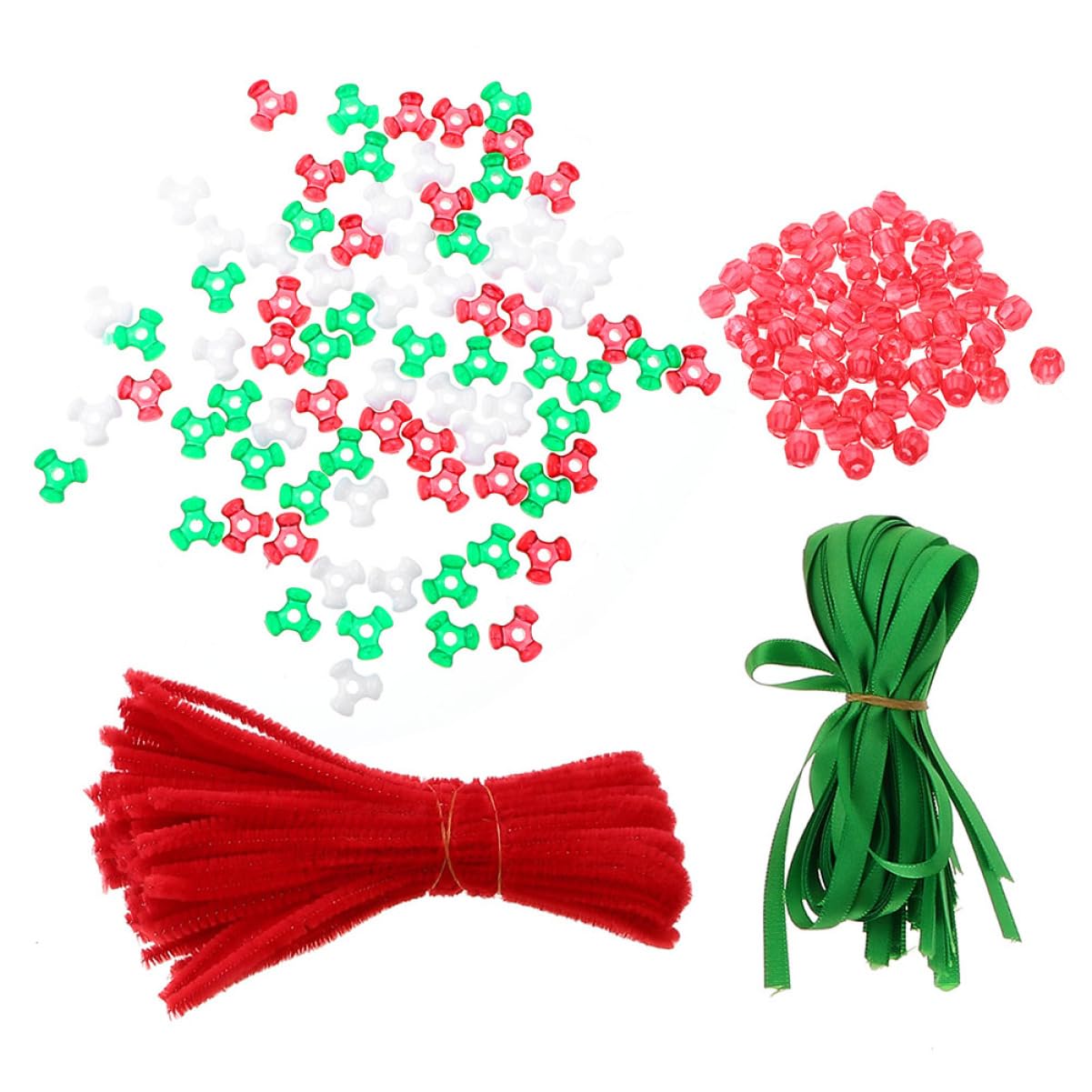 BESTonZON 5 Set Materiali per accessori per decorazioni natalizie mini natale ghirlanda natalizia bricolage natale bricolage natalizio lavoretti natalizi con perline fai da te plastica